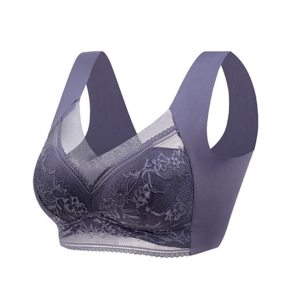 Lace Wireless Fixed Cup Push Up Bra - Image 3