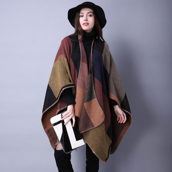 Autumn And Winter Scarf Versatile Lattice Ladies Travel Shawl - Image 2