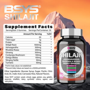 BSYS 8IN1 SHILAJIT GUMMIES 60’S