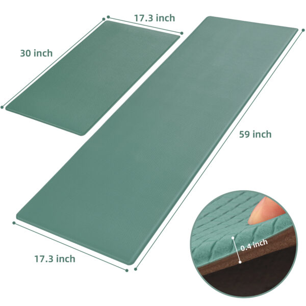 Kitchen Floor Mat Two-piece Set Of Non-slip, Waterproof And Easy To Scrub For Home, Kitchen - Image 2