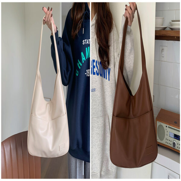 Fashion Tote Bag Large Capacity Casual Shoulder Bag Women's Commuting Handbag College Student - Image 2