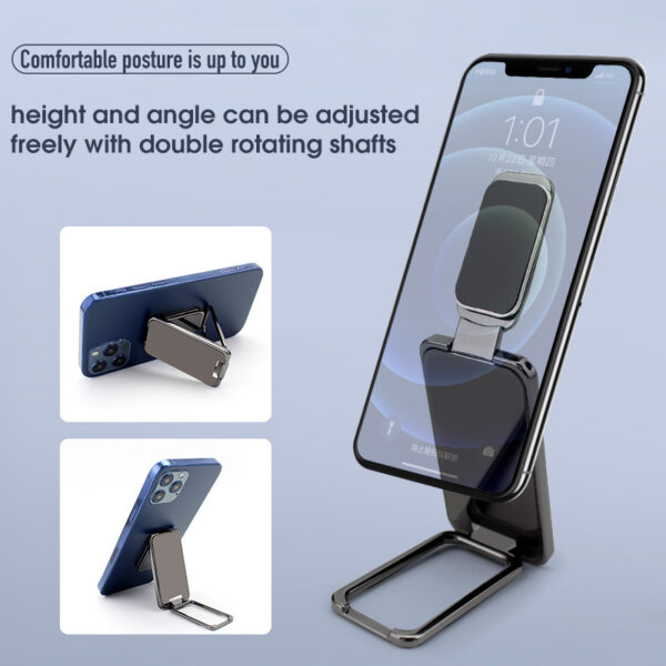 Foldable Mobile Phone Holder Ring Buckle Retractable Desktop CellPhone Stand Car Magnetic Bracket Office Accessories - Image 3