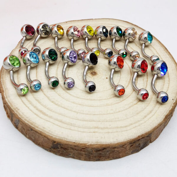 Puncture Hypoallergenic Titanium Steel Navel Buckle Belly Nail - Image 4