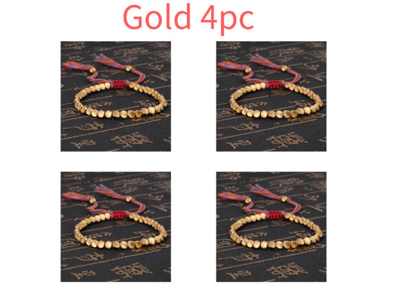 Handmade Tibetan Buddhist Bracelets On Hand Braided Copper Beads Lucky Rope Bracelet & Bangles For Women Men - Image 8