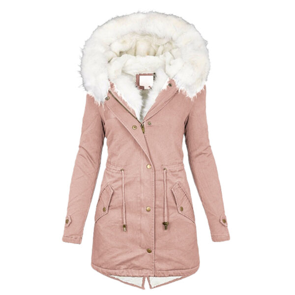 Women's cotton padded jacket with white collar - Image 6