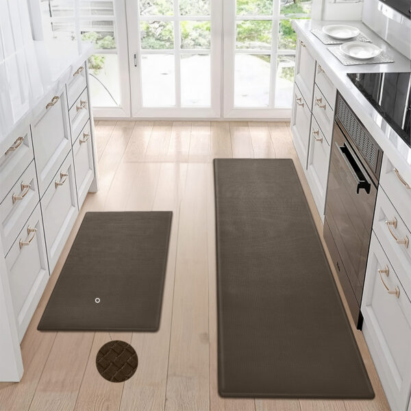 Kitchen Floor Mat Two-piece Set Of Non-slip, Waterproof And Easy To Scrub For Home, Kitchen - Image 6