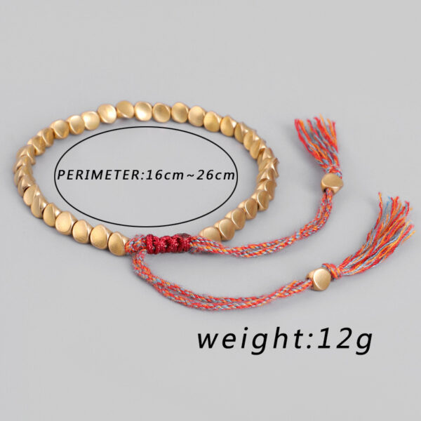 Handmade Tibetan Buddhist Bracelets On Hand Braided Copper Beads Lucky Rope Bracelet & Bangles For Women Men - Image 6