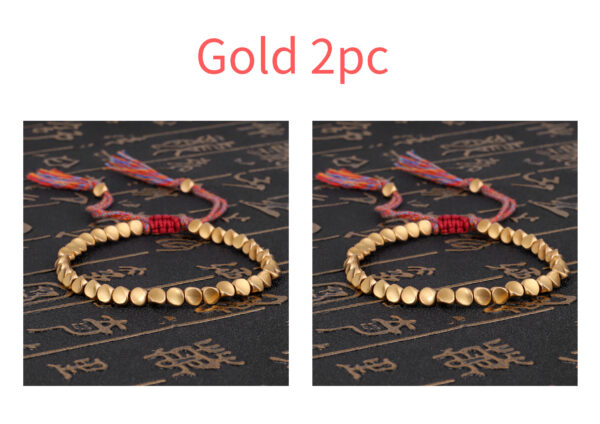 Handmade Tibetan Buddhist Bracelets On Hand Braided Copper Beads Lucky Rope Bracelet & Bangles For Women Men - Image 10