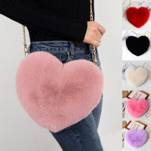Love Bags For Women Plush Chain Shoulder Bags Valentine’s Day Party Bag
