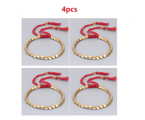 Handmade Tibetan Buddhist Bracelets On Hand Braided Copper Beads Lucky Rope Bracelet & Bangles For Women Men - Image 9