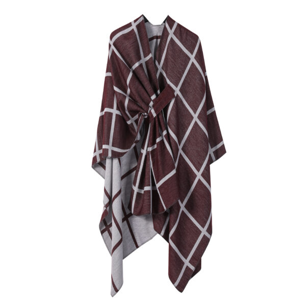 Women's Fashion Gingham Check Warm Scarf - Image 5