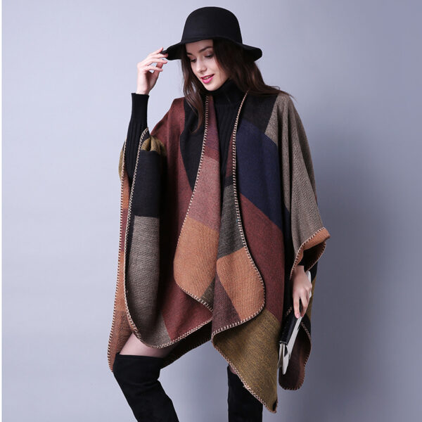 Autumn And Winter Scarf Versatile Lattice Ladies Travel Shawl - Image 5