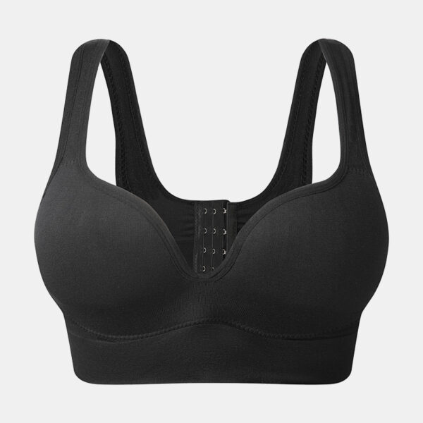 Back Button Up Bra With Wide White Straps - Image 6