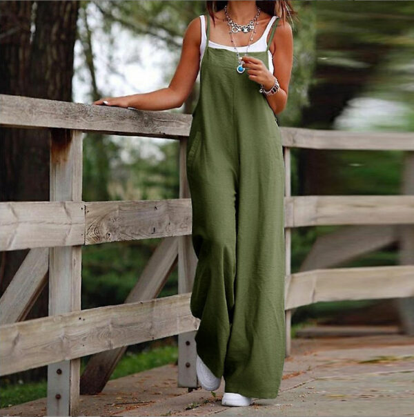 Women's Fashion Casual Pocket Camisole Jumpsuit - Image 3