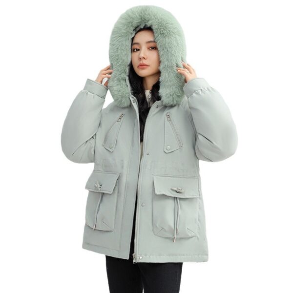 Horn Button Parka Women's Loose - Image 7