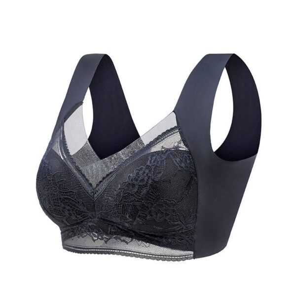 Lace Wireless Fixed Cup Push Up Bra - Image 7