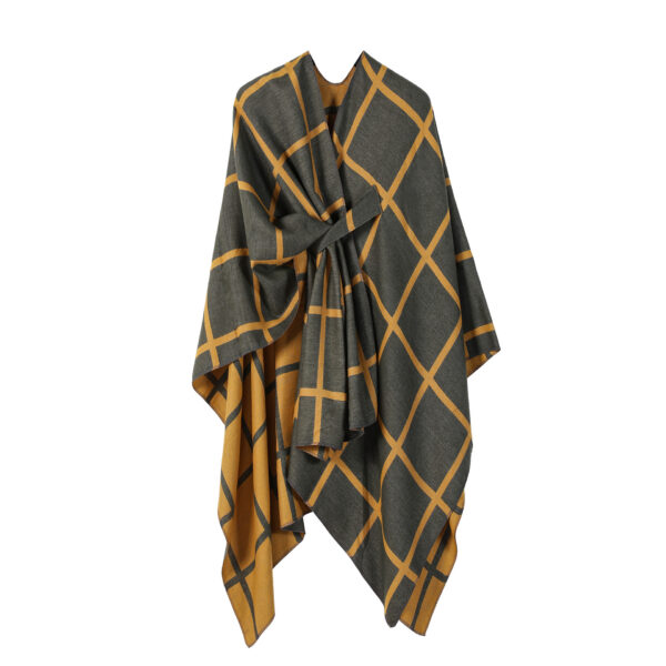 Women's Fashion Gingham Check Warm Scarf - Image 6