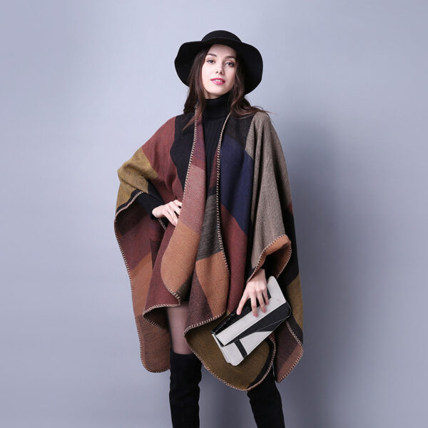 Autumn And Winter Scarf Versatile Lattice Ladies Travel Shawl - Image 6