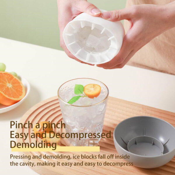 Ice Block Mold Silicone Mushroom Ice Cup Frozen Refrigerator Ice Grid Box Durable Easy Demould Bucket Homemade Crushed Ice Maker Ktichen Gadgets - Image 2