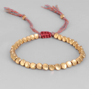 Handmade Tibetan Buddhist Bracelets On Hand Braided Copper Beads Lucky Rope Bracelet & Bangles For Women Men