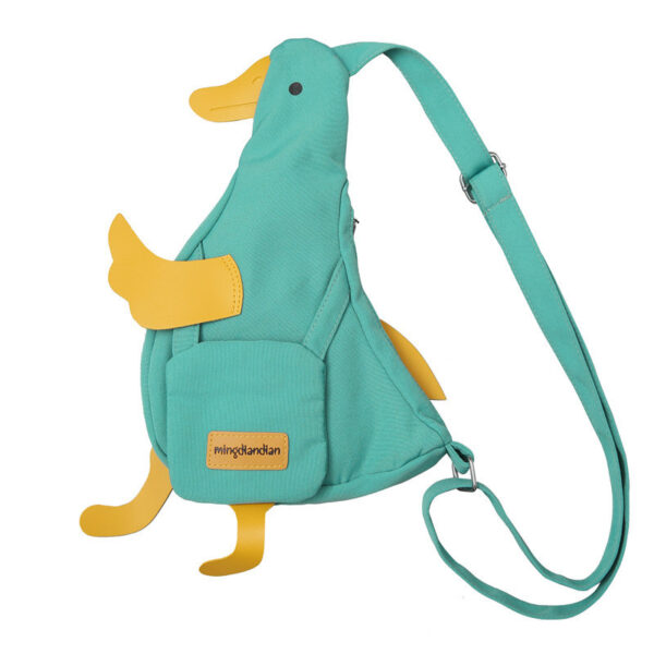 Cute Duck Canvas Bag Girls Messenger Shoulder Bag Funny Cartoon Chest Bags For Women - Image 8