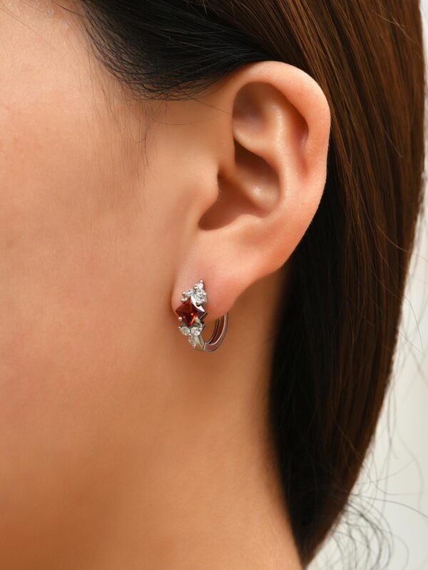 European And American Personalized Square Zircon Earrings - Image 3