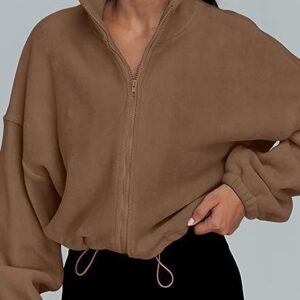 Women’s Polar Fleece Sports Velvet Stand Collar Zipper Jacket
