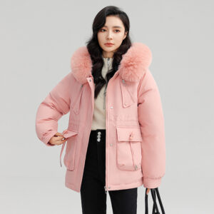Horn Button Parka Women’s Loose