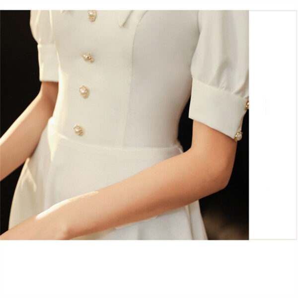 Solid Color Dress Daily Host Small Dress Female Skirt - Image 4