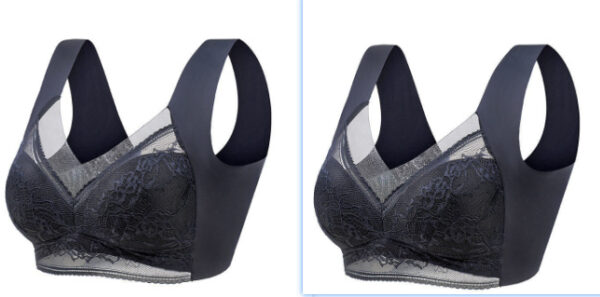 Lace Wireless Fixed Cup Push Up Bra - Image 5