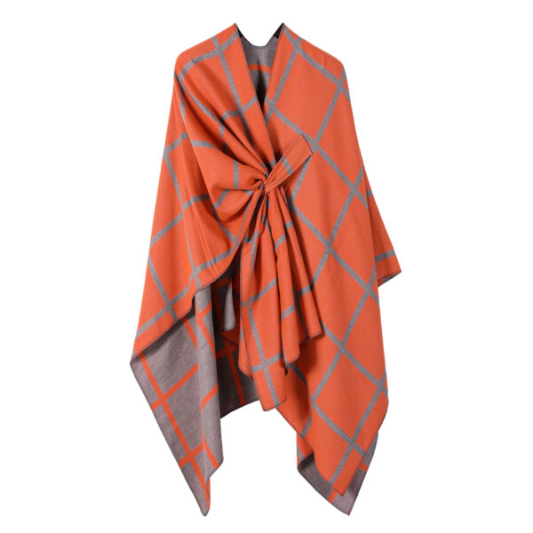 Women's Fashion Gingham Check Warm Scarf - Image 7
