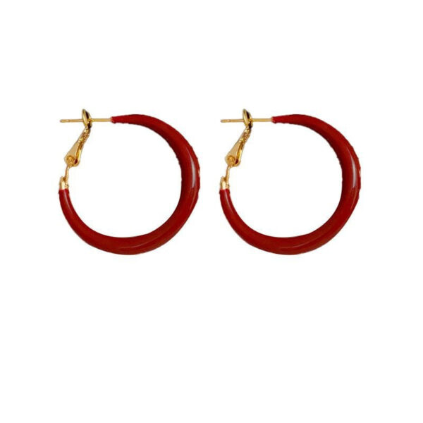 Special-interest Design Mild Luxury Retro Red Oil-spot Glaze Simple Bracelet Earrings - Image 2