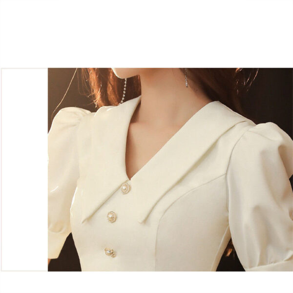 Solid Color Dress Daily Host Small Dress Female Skirt - Image 3