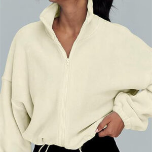 Women’s Polar Fleece Sports Velvet Stand Collar Zipper Jacket