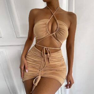 Women’s New Sling Dress Summer Hollow Out