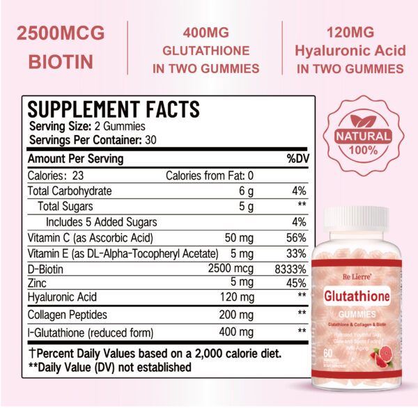 Glutathione Collagen Gummies Grapefruit Flavor - Image 3