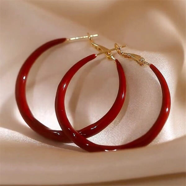 Special-interest Design Mild Luxury Retro Red Oil-spot Glaze Simple Bracelet Earrings - Image 4