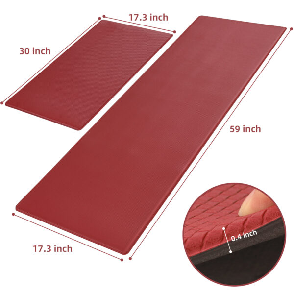 Kitchen Floor Mat Two-piece Set Of Non-slip, Waterproof And Easy To Scrub For Home, Kitchen - Image 10