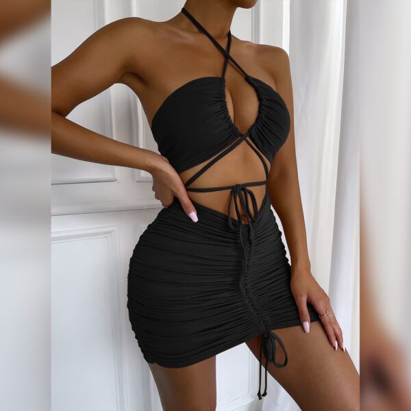 Women's New Sling Dress Summer Hollow Out - Image 4