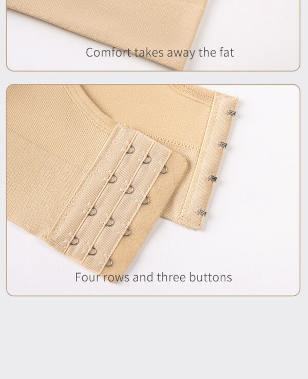 Back Button Up Bra With Wide White Straps - Image 8