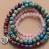 Amazon Stone Tiger Eye Stone Bracelet Necklace 108 Buddha Beads Lotus Bracelet - Image 9