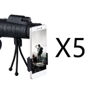 Compatible with Apple, Monocular Telescope Zoom Scope with Compass Phone Clip Tripod