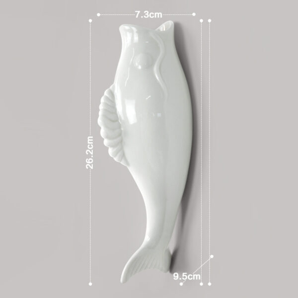 Simple Modern Creative Wall Ceramic Goldfish Vase Restaurant Mural Wall Hanging Three-Dimensional Wall Decoration Wholesale - Image 5