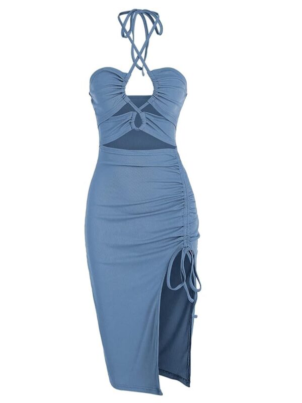 Women's Sleeveless Dress Sex Midi Halter Dresses Criss Cross Cami Womens Dresses Dress For Party - Image 8