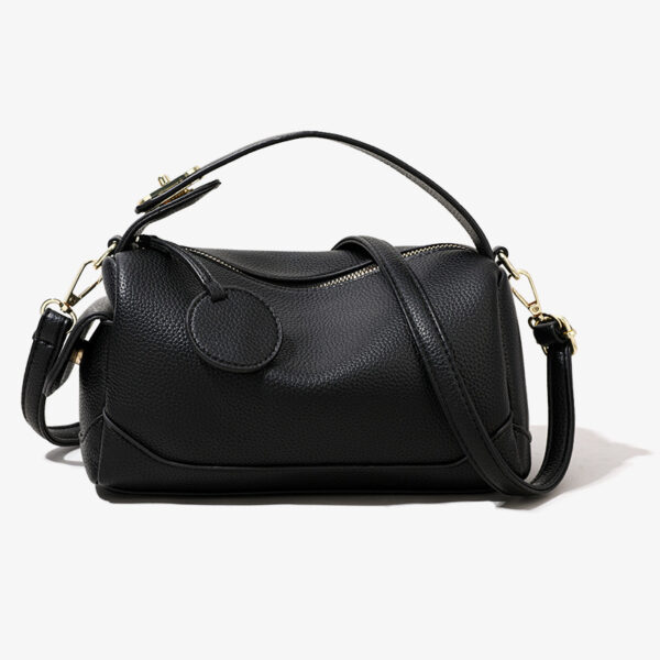 Crossbody Soft Leather Large Capacity Pillow Bag Women's Portable Shoulder Bag - Image 3